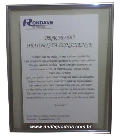 Quadro de Vidro Tipo Sanduíche com Moldura de Alumínio